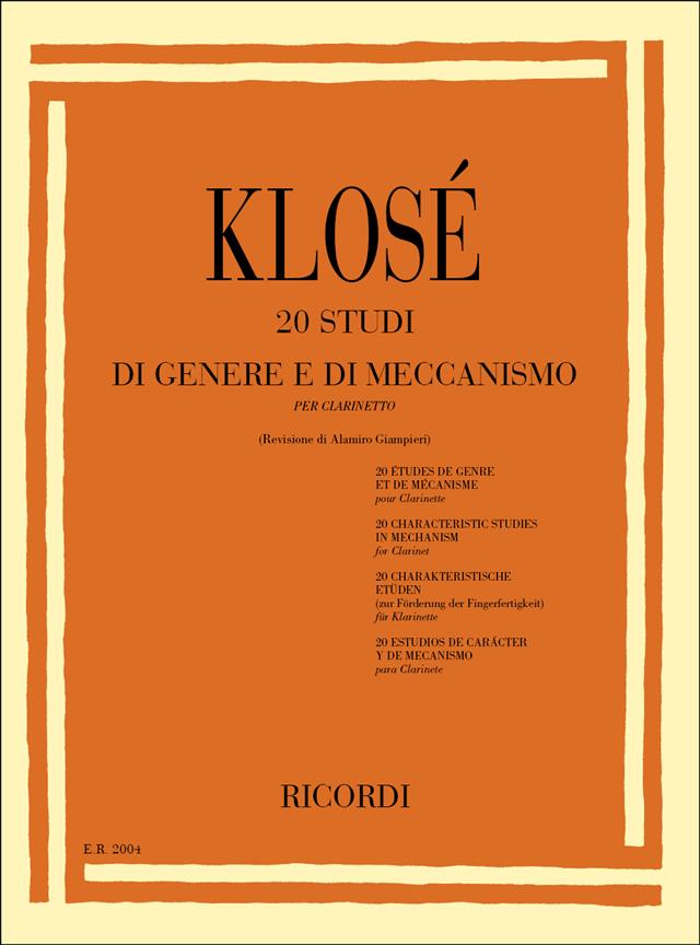 20 Studi di genere e di meccanismo - cvičení pro klarinet